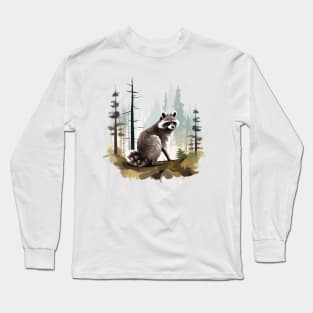 Raccoony Cuteness Long Sleeve T-Shirt